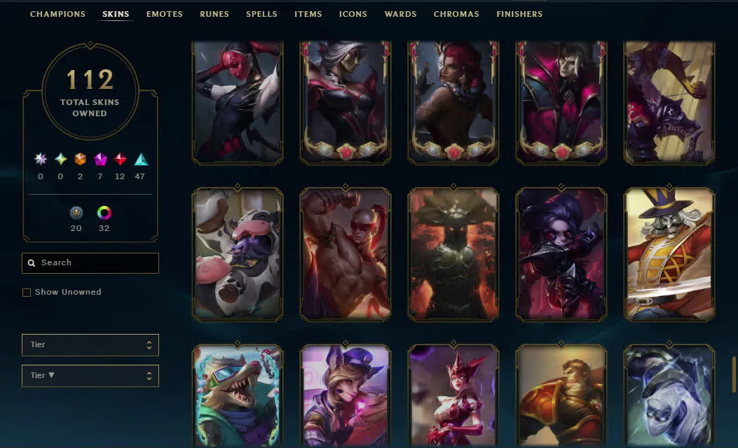 [ EUW ] Emerald League of legends account - Full champs - 112 skins